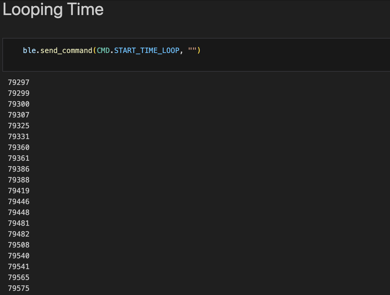 Looping time command