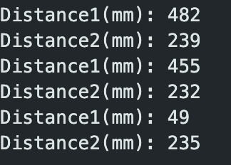 Both TOF sensors running