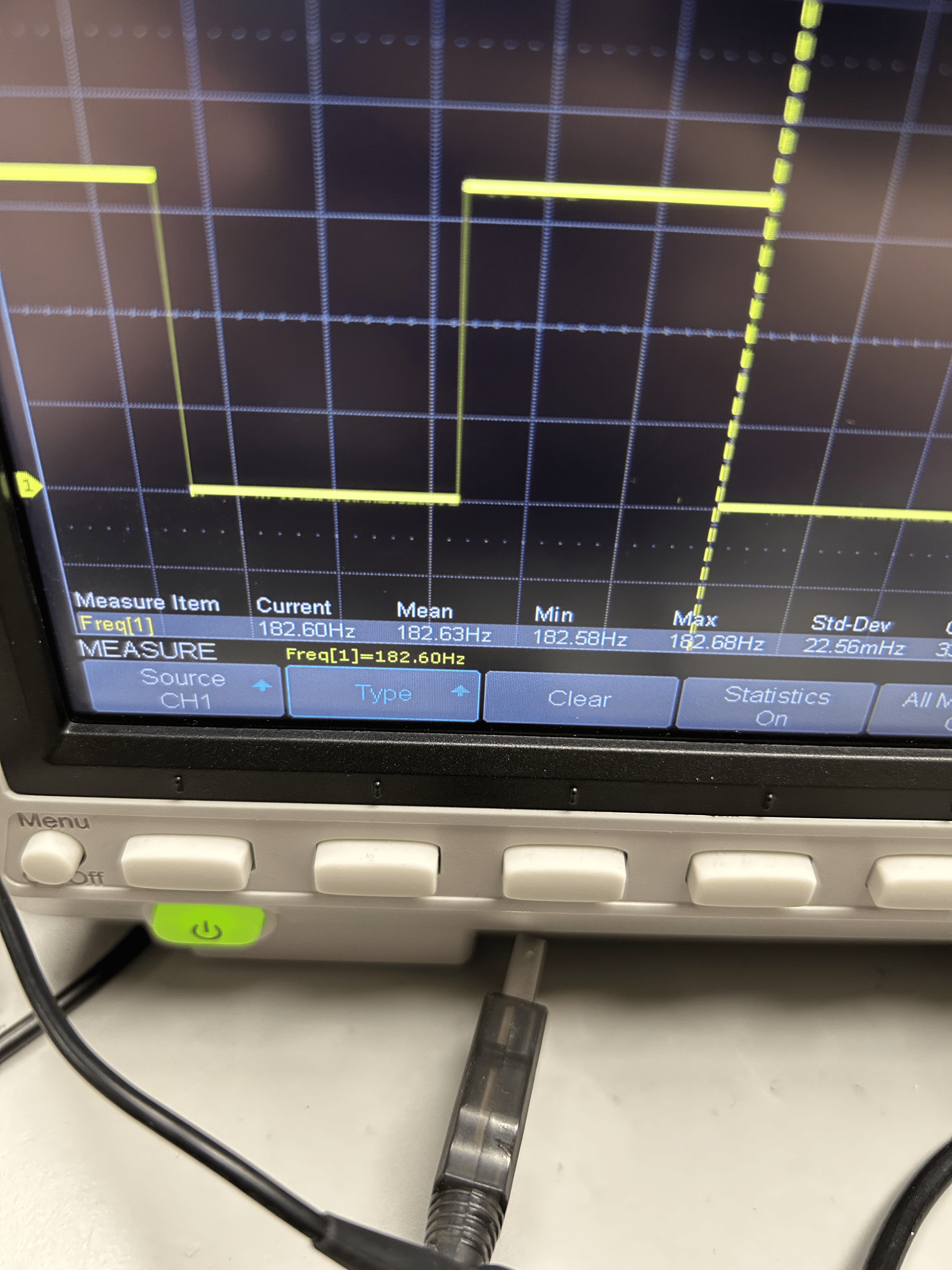 Oscilloscope frequency